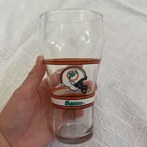 ❣️2/$25❣️ VTG MIAMI DOLPHINS x NFL x Classic logo Coca-cola drinking glass